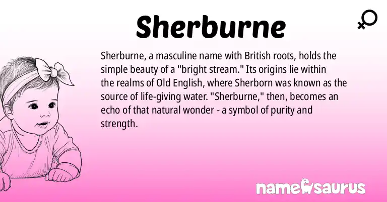Infographic about Sherburne name meaning, Sherburne is a name from British origin(s).
