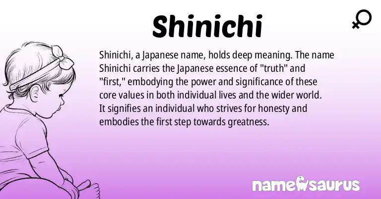 Infographic about Shinichi name meaning, Shinichi is a name from Japanese origin(s).