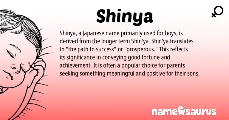 Infographic about Shinya name meaning, Shinya is a name from Japanese origin(s).