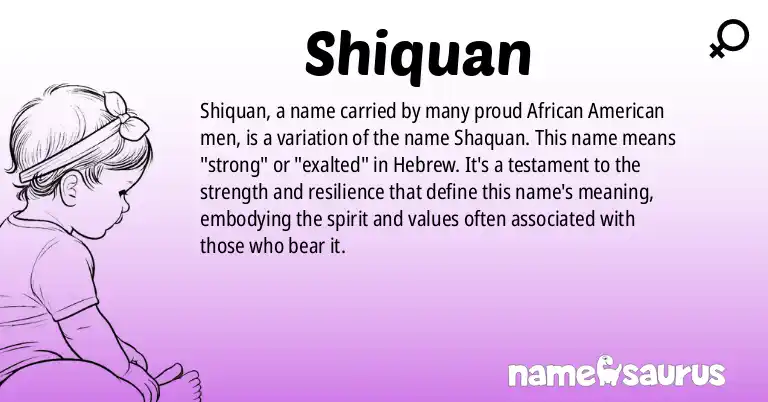 Infographic about Shiquan name meaning, Shiquan is a name from African American origin(s).