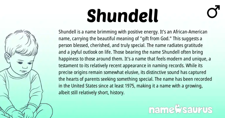 Infographic about Shundell name meaning, Shundell is a name from Other origin(s).