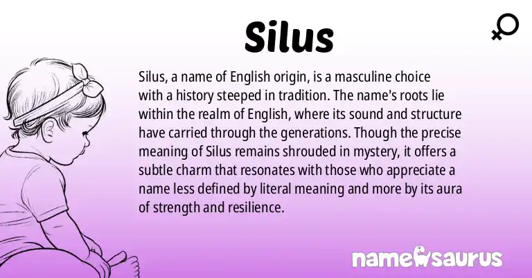 Infographic about Silus name meaning, Silus is a name from English origin(s).
