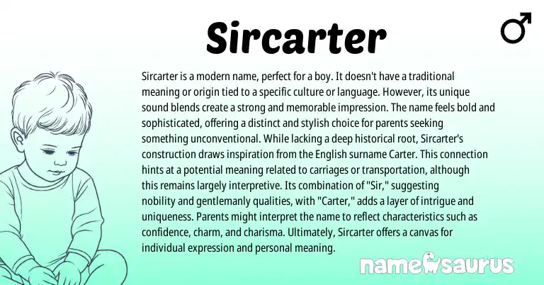 Infographic about Sircarter name meaning, Sircarter is a name from Other origin(s).