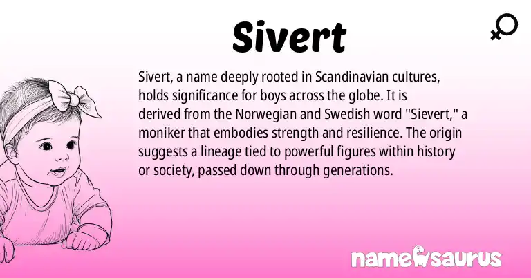 Infographic about Sivert name meaning, Sivert is a name from Norwegian, Swedish origin(s).
