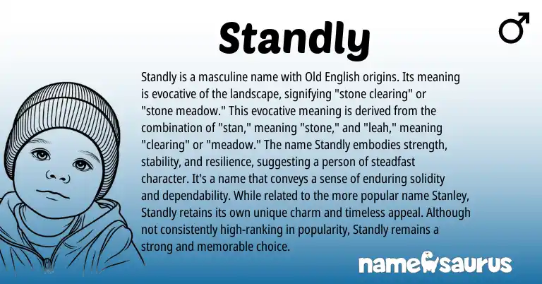 Infographic about Standly name meaning, Standly is a name from English origin(s).