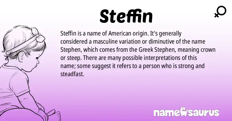 Infographic about Steffin name meaning, Steffin is a name from American origin(s).