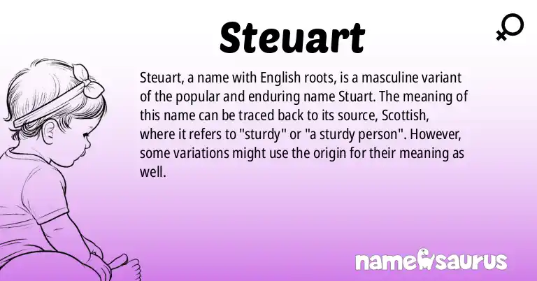 Infographic about Steuart name meaning, Steuart is a name from English origin(s).