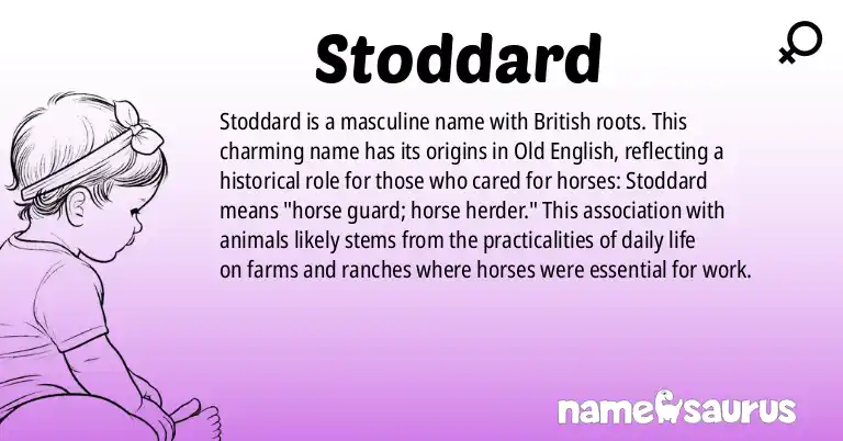 Infographic about Stoddard name meaning, Stoddard is a name from British origin(s).