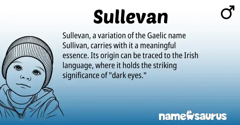 Infographic about Sullevan name meaning, Sullevan is a name from Irish, Gaelic origin(s).
