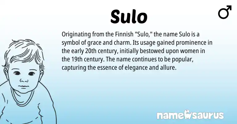 Infographic about Sulo name meaning, Sulo is a name from Finnish origin(s).
