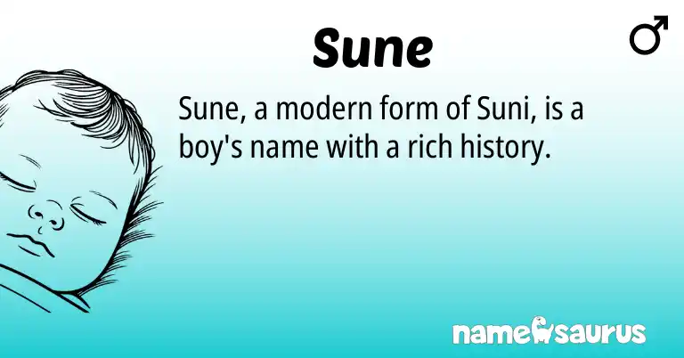 Infographic about Sune name meaning, Sune is a name from N/A origin(s).