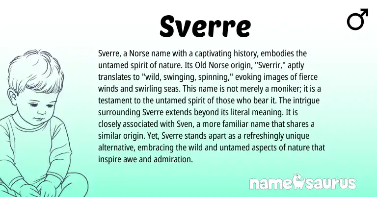 Infographic about Sverre name meaning, Sverre is a name from Old Norse, Norse origin(s).
