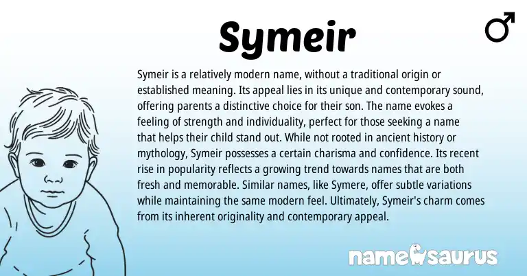 Infographic about Symeir name meaning, Symeir is a name from Other origin(s).