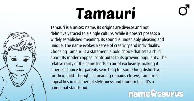 Infographic about Tamauri name meaning, Tamauri is a name from Other origin(s).