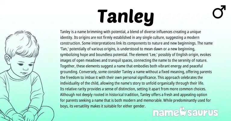 Infographic about Tanley name meaning, Tanley is a name from Other origin(s).