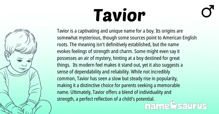 Infographic about Tavior name meaning, Tavior is a name from Other origin(s).