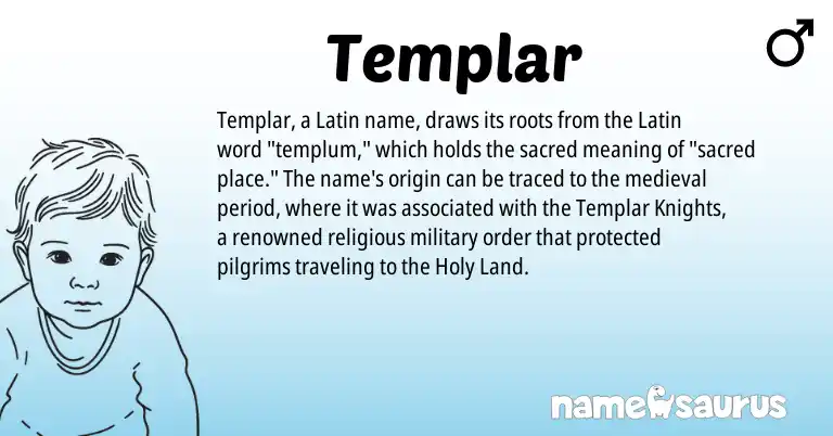 Infographic about Templar name meaning, Templar is a name from Latin origin(s).