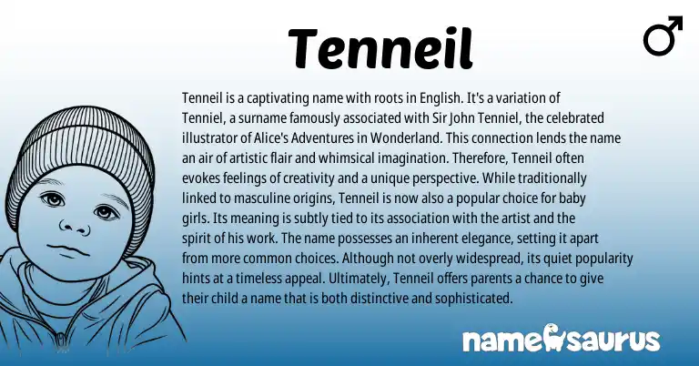 Infographic about Tenneil name meaning, Tenneil is a name from English origin(s).