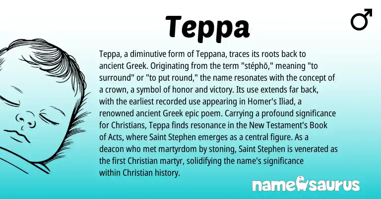 Infographic about Teppa name meaning, Teppa is a name from Greek origin(s).