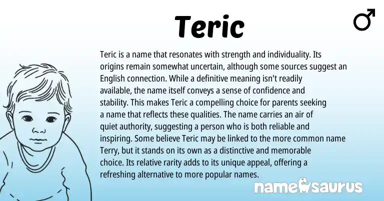 Infographic about Teric name meaning, Teric is a name from Other origin(s).
