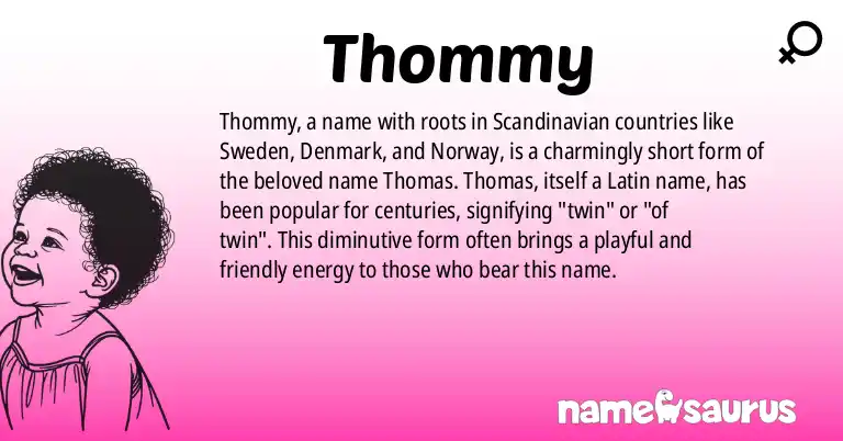Infographic about Thommy name meaning, Thommy is a name from Swedish, Danish, Norwegian, Finnish origin(s).