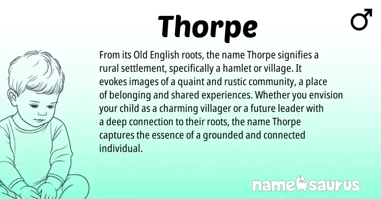 Infographic about Thorpe name meaning, Thorpe is a name from Old English origin(s).