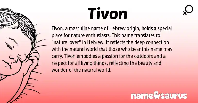 Infographic about Tivon name meaning, Tivon is a name from Hebrew origin(s).