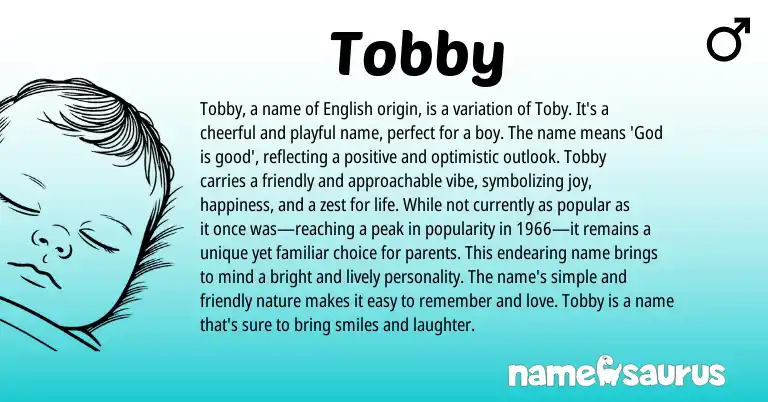 Infographic about Tobby name meaning, Tobby is a name from Other origin(s).