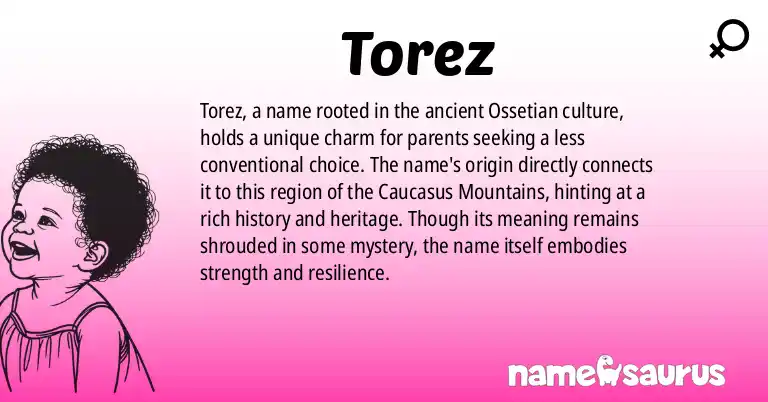 Infographic about Torez name meaning, Torez is a name from Ossetian origin(s).