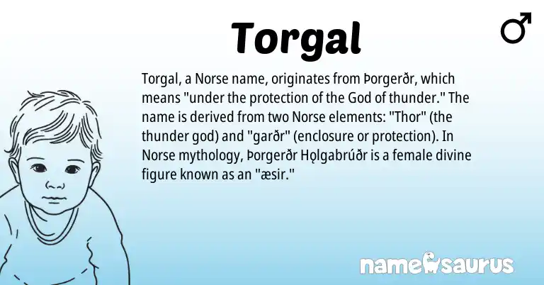 Infographic about Torgal name meaning, Torgal is a name from Norse origin(s).