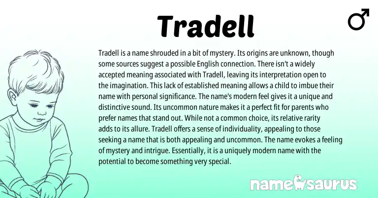 Infographic about Tradell name meaning, Tradell is a name from Other origin(s).
