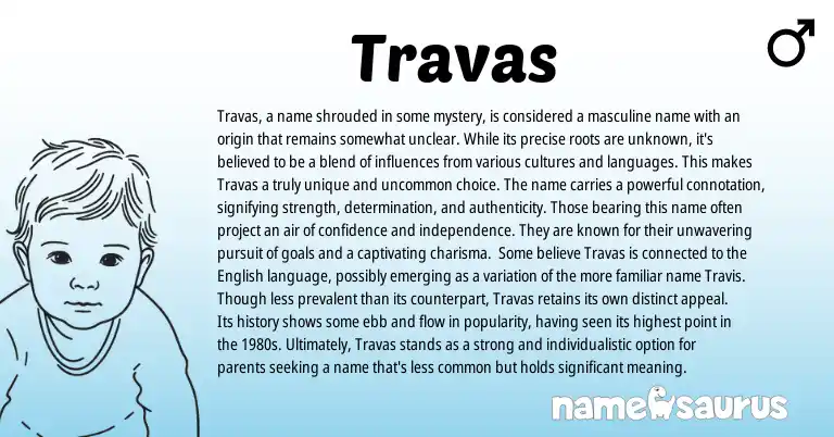 Infographic about Travas name meaning, Travas is a name from Other origin(s).