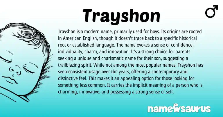 Infographic about Trayshon name meaning, Trayshon is a name from Other origin(s).
