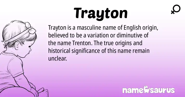 Infographic about Trayton name meaning, Trayton is a name from N/A origin(s).