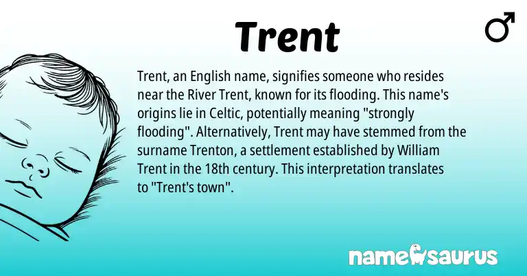 Infographic about Trent name meaning, Trent is a name from English, Celtic origin(s).