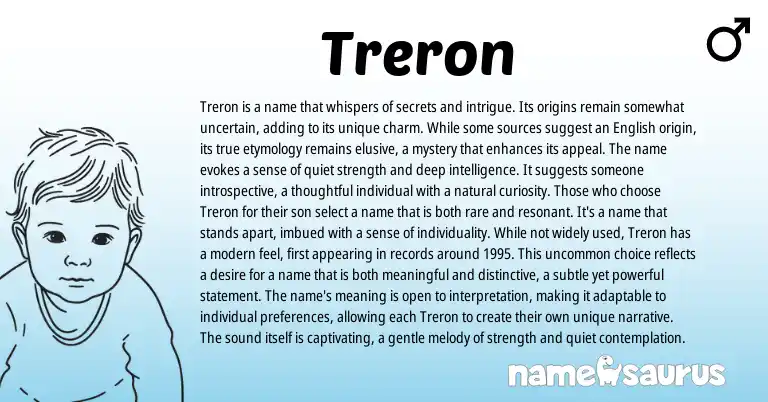 Infographic about Treron name meaning, Treron is a name from Other origin(s).