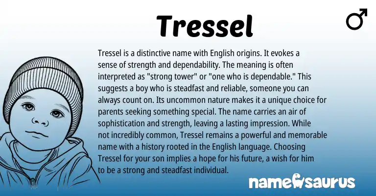 Infographic about Tressel name meaning, Tressel is a name from English origin(s).
