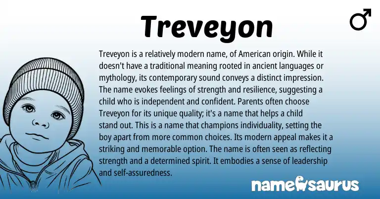 Infographic about Treveyon name meaning, Treveyon is a name from Other origin(s).