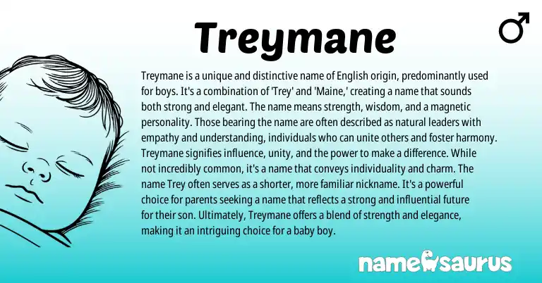Infographic about Treymane name meaning, Treymane is a name from Other origin(s).