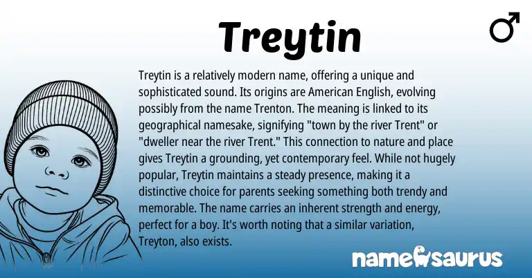 Infographic about Treytin name meaning, Treytin is a name from English origin(s).