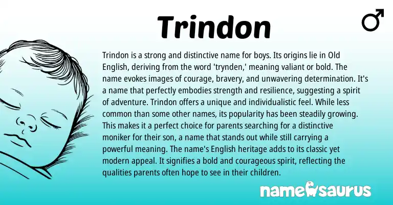 Infographic about Trindon name meaning, Trindon is a name from English origin(s).