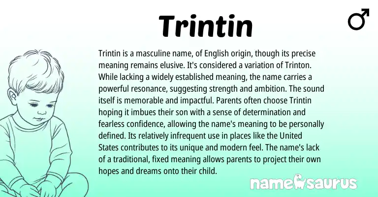 Infographic about Trintin name meaning, Trintin is a name from Other origin(s).