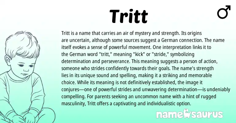 Infographic about Tritt name meaning, Tritt is a name from Germanic origin(s).