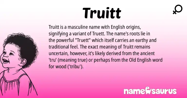 Infographic about Truitt name meaning, Truitt is a name from English origin(s).