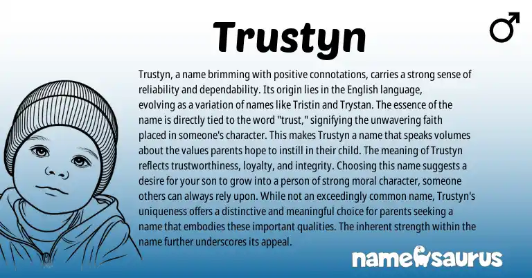 Infographic about Trustyn name meaning, Trustyn is a name from Other origin(s).