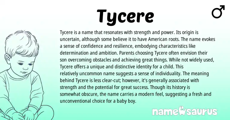 Infographic about Tycere name meaning, Tycere is a name from Other origin(s).