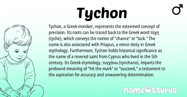 Infographic about Tychon name meaning, Tychon is a name from Cyprus, Greek origin(s).