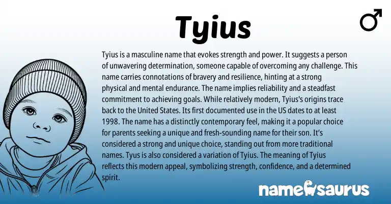 Infographic about Tyius name meaning, Tyius is a name from Other origin(s).