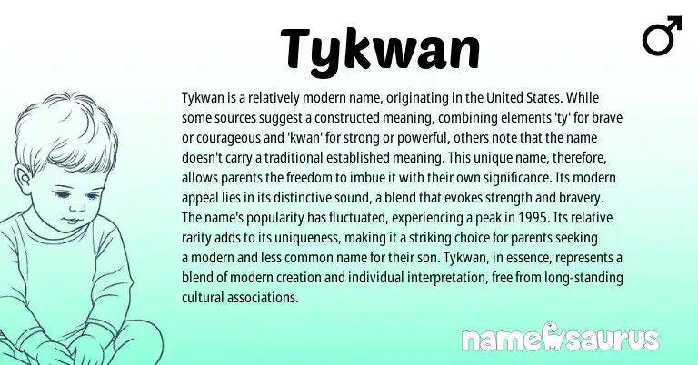 Infographic about Tykwan name meaning, Tykwan is a name from Other origin(s).