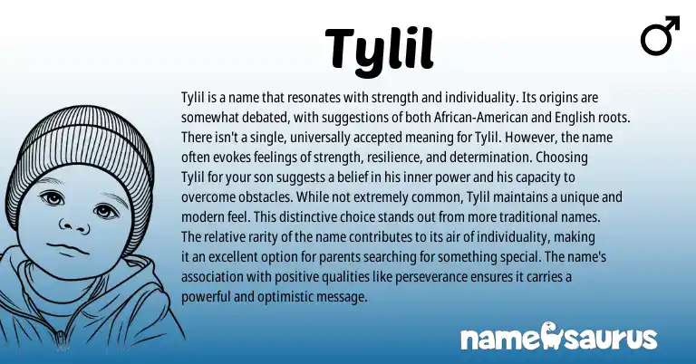 Infographic about Tylil name meaning, Tylil is a name from Other origin(s).